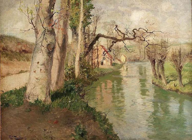 Frits Thaulow Fra Dieppe med elven Arques